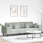 vidaXL Velours Bank met kussen Lichtgrijs 208 cm Fluweel, Huis en Inrichting, Verzenden, Nieuw, Stof, Minder dan 150 cm