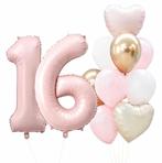 Sweet Sixteen ballonnenset roze wit goud, Verzenden, Nieuw, Versiering, Verjaardag