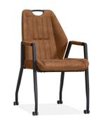 Eetkamerstoel Axa - eetkamerstoelen - Cognac, Nieuw, Bruin, Overige materialen