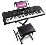 Retourdeal - MAX KB15 keyboard set met standaard, bankje en, Muziek en Instrumenten, Keyboards, Verzenden, Zo goed als nieuw