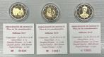 Monaco. 2 Euro 2017/2019 (3 monnaies) Proof (Zonder