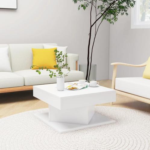 Witte Salontafel 57x57 cm - - Tweedekansje! OP=OP, Huis en Inrichting, Tafels | Salontafels, 50 tot 100 cm, Vierkant, Nieuw, Overige houtsoorten
