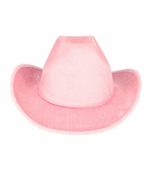 Cowboyhoed - Western hoed in velvet onesize - Roze, Kleding | Dames, Hoeden en Petten