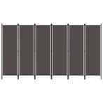 vidaXL Kamerscherm met 6 panelen 300x180 cm antraciet, Huis en Inrichting, Woonaccessoires | Kamerschermen, Verzenden, Nieuw