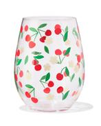 HEMA Waterglas 550ml kersenprint roze, Verzenden, Nieuw