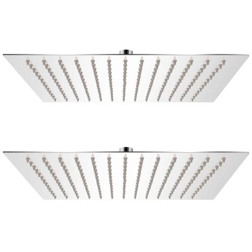 vidaXL Regendouchekop 2 st 30x30 cm roestvrij staal, Doe-het-zelf en Verbouw, Sanitair, Nieuw, Verzenden