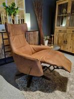 Relaxfauteuil Kampen microvezelstof brandy handbediening, Nieuw, Ophalen of Verzenden, Leer, 75 tot 100 cm