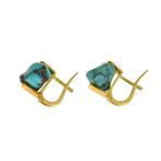 Oorbellen - 18 karaat Geel goud Turquoise, Nieuw