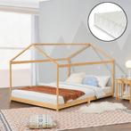 [en.casa] Kinderbed Vindafjord huisbed met matras bamboe 160, Nieuw, Verzenden