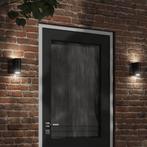 vidaXL Buitenwandlampen 2 st gegoten aluminium zwart, Tuin en Terras, Buitenverlichting, Verzenden, Nieuw