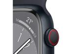 Apple Watch Series 8, 45mm, GPS + Cellular, aluminium,, Verzenden, Zo goed als nieuw
