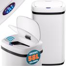 Vuilnisbak opent automatisch met Sensor Creme-wit 58L, Huis en Inrichting, Verzenden, Nieuw