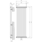 Designradiator Sapho Fede 150x49 cm Mat Zwart, Ophalen of Verzenden, Nieuw