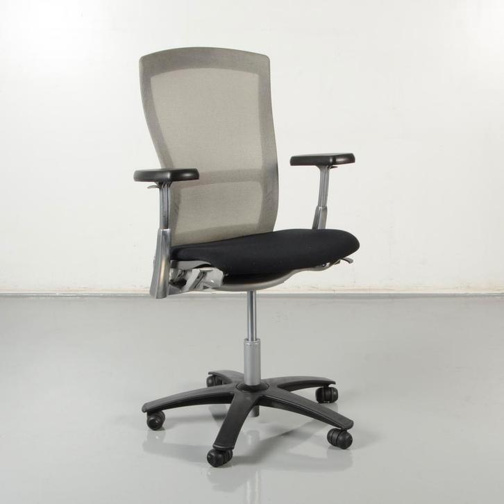 Knoll Life H05 bureaustoel, zwart, grijs mesh, 1D, Zakelijke goederen, Kantoor en Winkelinrichting | Kantoormeubilair en Inrichting