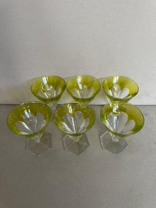 Val Saint Lambert - Wijnglas (6) - Kristal -, Antiek en Kunst, Antiek | Glas en Kristal