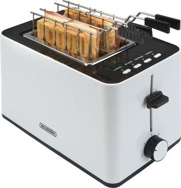 Bourgini Tosti Toaster - Broodrooster met Tostiklemmen - Wit