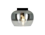 Smoke Glazen Plafondlamp Zwart, E27 Fitting, 30x18 cm, Huis en Inrichting, Nieuw, Verzenden