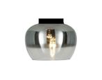Smoke Glazen Plafondlamp Zwart, E27 Fitting, 30x18 cm