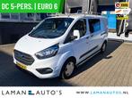 Ford Transit Custom 320 2.0 TDCI 130pk L2H1 DC 5-pers. Trend, Stof, Gebruikt, Euro 6, Wit