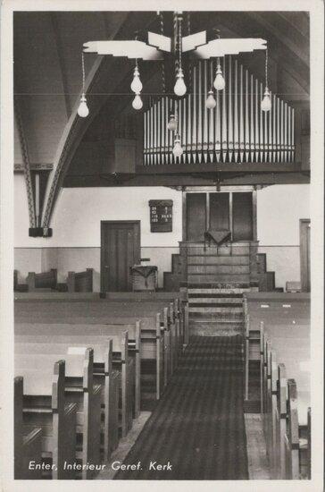 ENTER - Interieur Geref. Kerk, Verzamelen, Ansichtkaarten | Nederland, Verzenden