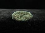 Oud-Romeins Brons Zegelring met vogeltje decoratie - 15 mm, Antiek en Kunst