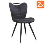 Stoelen | GIBSON | Microvezel/Metaal | Anthracite | Zwarte, Verzenden, Nieuw in verpakking