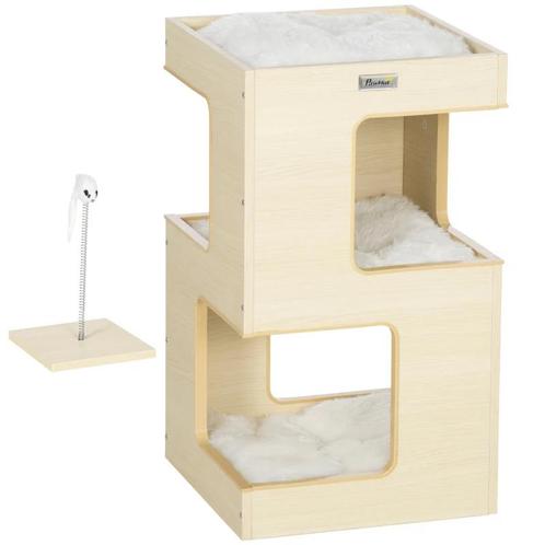 TRUUSK Cat Bin Cat Cave 2 Tier Cat Cave Inclusief Speelgoed, Dieren en Toebehoren, Katten-accessoires, Nieuw, Verzenden