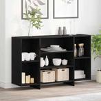 vidaXL Dressoir Zwart eiken 120 x 30 x 75 cm Bewerkt hout, Huis en Inrichting, Kasten | Dressoirs, Verzenden, Nieuw, Overige houtsoorten