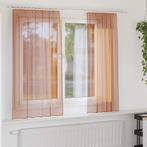 vidaXL Voile gordijnen met roedezakken 2 st terracotta, Huis en Inrichting, Verzenden, Nieuw, Bruin