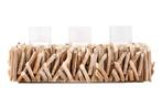 Elegante lantaarn FOSSIL 50cm drijfhout kandelaar voor 3, Huis en Inrichting, Woonaccessoires | Vazen, Ophalen of Verzenden, Nieuw