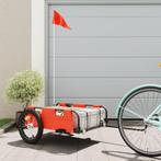 vidaXL Fietstrailer oxford stof en ijzer oranje, Fietsen en Brommers, Fietsaccessoires | Aanhangers en Karren, Verzenden, Nieuw