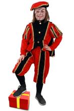 Pietenpak kinderen met cape rood-zwart - 104, Verzenden, Nieuw