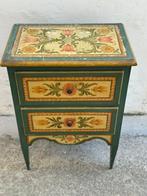 Arte Ladina del Mobile - Nachtkastje - Hout, Verf - Tirools, Antiek en Kunst