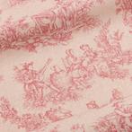 BA135 - Stof Toile de Jouy Roze antiek – 2.8 x 2.5 m -