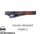 Houten Dasspeld model 3, Sieraden, Tassen en Uiterlijk, Manchetknopen, Nieuw, Verzenden