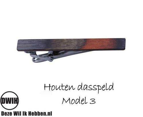 Houten Dasspeld model 3, Sieraden, Tassen en Uiterlijk, Manchetknopen, Verzenden