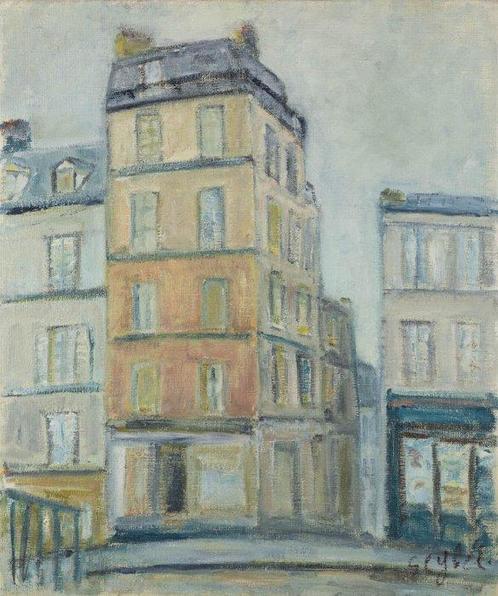 Lyne Seybel (1919-2009) - Montmartre, la rue Berthe, Antiek en Kunst, Kunst | Schilderijen | Klassiek