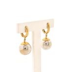 Bicolor gouden oorstekers (witgoud, oorbellen, geelgoud), Sieraden, Tassen en Uiterlijk, Oorbellen, Ophalen of Verzenden, Gebruikt