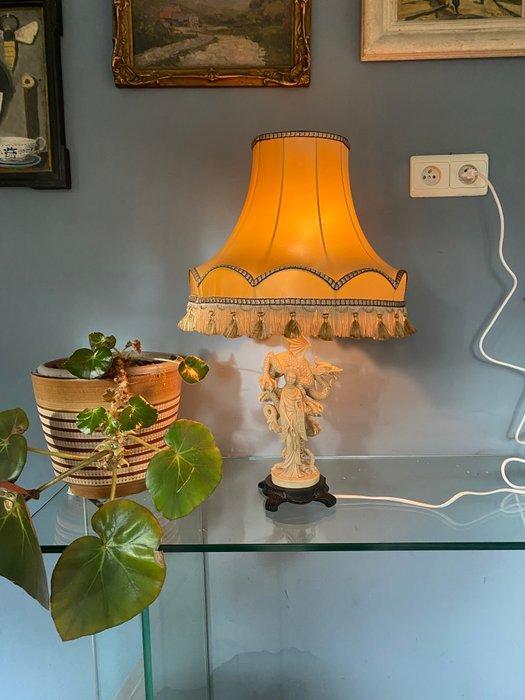 Lamp - Plastic, Zijde - Boudoirelamp Chinoiserie, Antiek en Kunst, Curiosa en Brocante