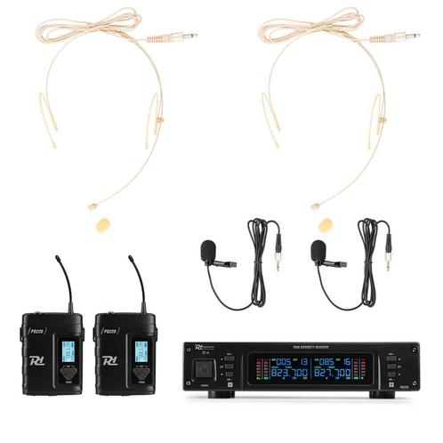 Retourdeal - Power Dynamics PD22B UHF systeem met 2 draadloz, Muziek en Instrumenten, Microfoons, Zo goed als nieuw, Verzenden