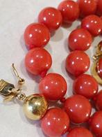 Halsketting - 18 karaat Geel goud Bloedkoraal - Bloedkoraal, Nieuw