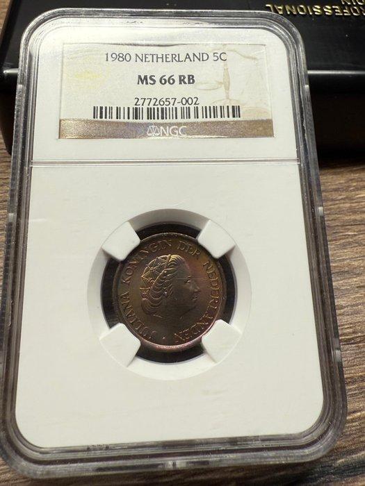 Nederland. Juliana. 5 Cent 1980 (Zonder Minimumprijs), Postzegels en Munten, Munten | Nederland