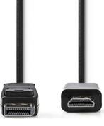 Nedis DisplayPort Kabel DisplayPort naar HDMI Connector-2M, Ophalen of Verzenden, Zo goed als nieuw