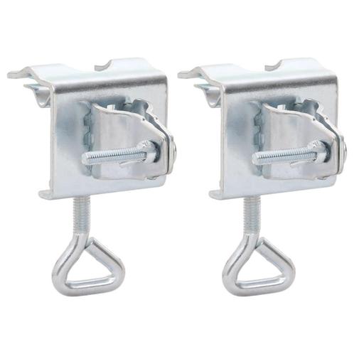 vidaXL Parasolklemmen voor balkon 2 st 32 mm gegalvaniseerd, Tuin en Terras, Partytenten, Nieuw, Verzenden
