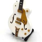 Miniatuur Gretch White Falcon  gitaar met gratis standaard, Ophalen of Verzenden, Nieuw, Pop, Beeldje of Miniatuur