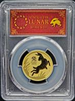 Gouden Lunar III - 1/2 oz 2023 Year of the Rabbit PCGS, Postzegels en Munten, Goud, Losse munt, Verzenden