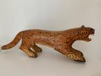 Decoratief ornament - Afrika - Vintage houten cheetah