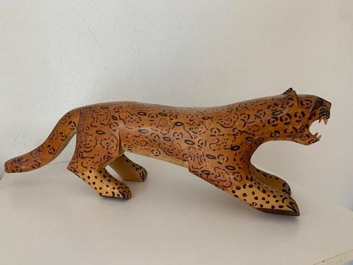 Decoratief ornament - Afrika - Vintage houten cheetah, Antiek en Kunst, Kunst | Niet-Westerse kunst