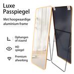 LoXa Passpiegel Elegancia Goud – 160x60 cm – Staand of Hange, Huis en Inrichting, Woonaccessoires | Spiegels, Verzenden, Nieuw