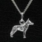 Zilveren Siberian husky staart omlaag ketting hanger - klein, Verzenden, Nieuw